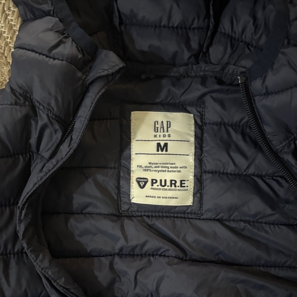 GAP Dark Blue Kids Puffer Jacket - Picture 2 of 2